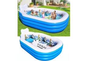 Opblaasbaar Zwembad met Zitting - Groot (320x190x64cm) - 30% Korting