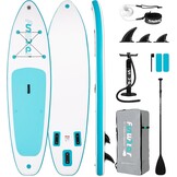 FunWater Opblaasbaar stand-up paddleboard, SUP-board, 320 cm, peddel, rugzak, 3 vinnen, pomp, lijn, SUP-board voor beginners en gevorderden