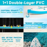 FunWater Opblaasbaar stand-up paddleboard, SUP-board, 320 cm, peddel, rugzak, 3 vinnen, pomp, lijn, SUP-board voor beginners en gevorderden