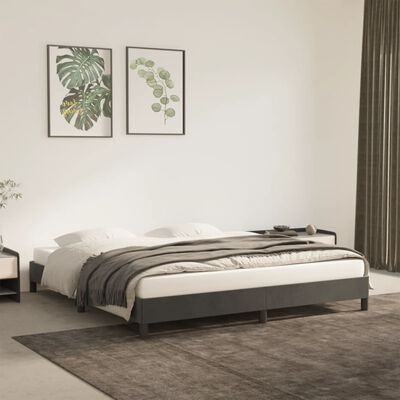 vidaXL Bedframe zonder matras 180x200 cm fluweel donkergrijs