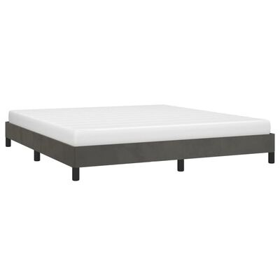 vidaXL Bedframe zonder matras 180x200 cm fluweel donkergrijs