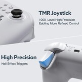 GuliKit KK3 Draadloze Controller voor Switch/Switch OLED/Steam Deck/Android/iOS, TMR-joysticks en Analoge Hall Effect-triggers, 23 Speeluren, 6-assige Gyro