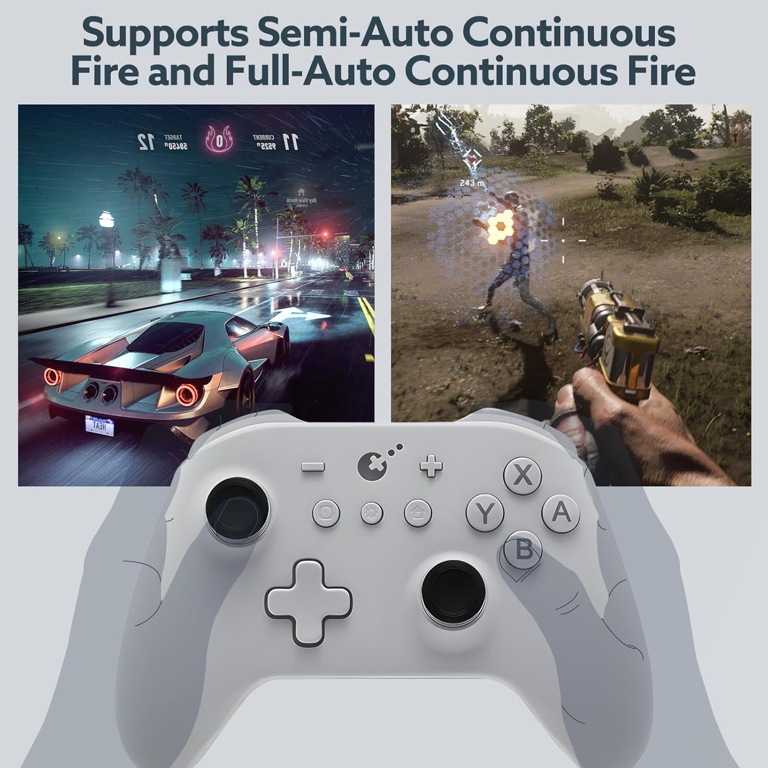 GuliKit KK3 Draadloze Controller voor Switch/Switch OLED/Steam Deck/Android/iOS, TMR-joysticks en Analoge Hall Effect-triggers, 23 Speeluren, 6-assige Gyro