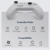 GuliKit KK3 Draadloze Controller voor Switch/Switch OLED/Steam Deck/Android/iOS, TMR-joysticks en Analoge Hall Effect-triggers, 23 Speeluren, 6-assige Gyro