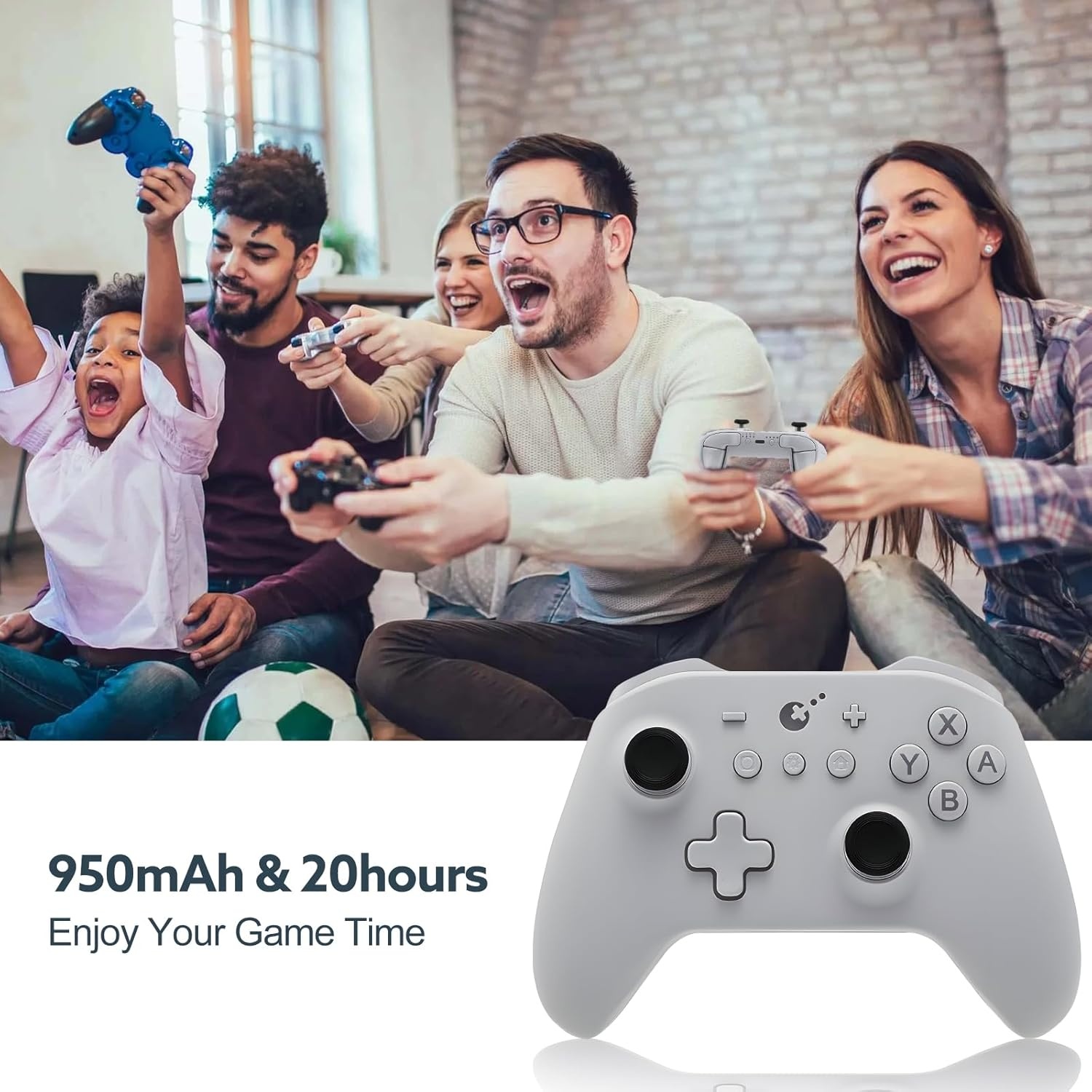 GuliKit KK3 Draadloze Controller voor Switch/Switch OLED/Steam Deck/Android/iOS, TMR-joysticks en Analoge Hall Effect-triggers, 23 Speeluren, 6-assige Gyro