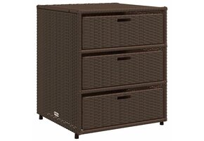 vidaXL Tuinkast 55x59x69 cm Poly Rattan Bruin - 53% Korting!