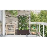 vidaXL Tuindruppel met Trellis 2 pcs Bruin 80 x 40 x 143 cm PP