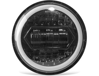 Motorfiets optiek, rond, 14,75 cm, led-koplamp, 200 W, 20.000 lm, 6000 K / 3000 K, dimlicht, 9-30 V, HI LO optische lichtbundel met schakelkabels H4-H13 IP67