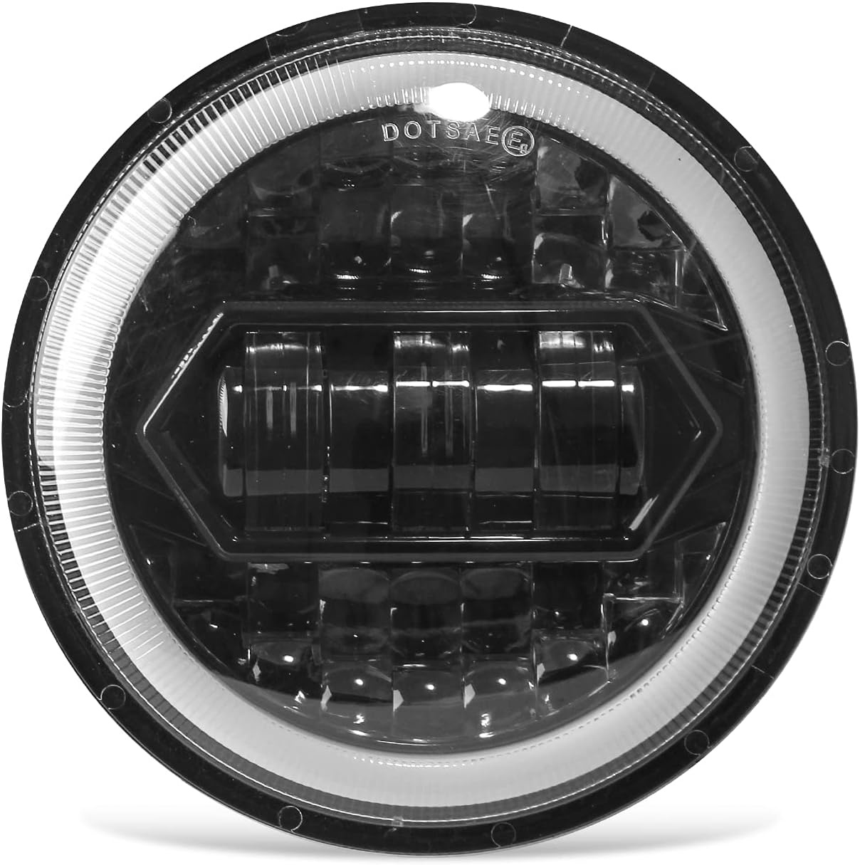 Motorfiets optiek, rond, 14,75 cm, led-koplamp, 200 W, 20.000 lm, 6000 K / 3000 K, dimlicht, 9-30 V, HI LO optische lichtbundel met schakelkabels H4-H13 IP67