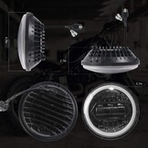 Motorfiets optiek, rond, 14,75 cm, led-koplamp, 200 W, 20.000 lm, 6000 K / 3000 K, dimlicht, 9-30 V, HI LO optische lichtbundel met schakelkabels H4-H13 IP67