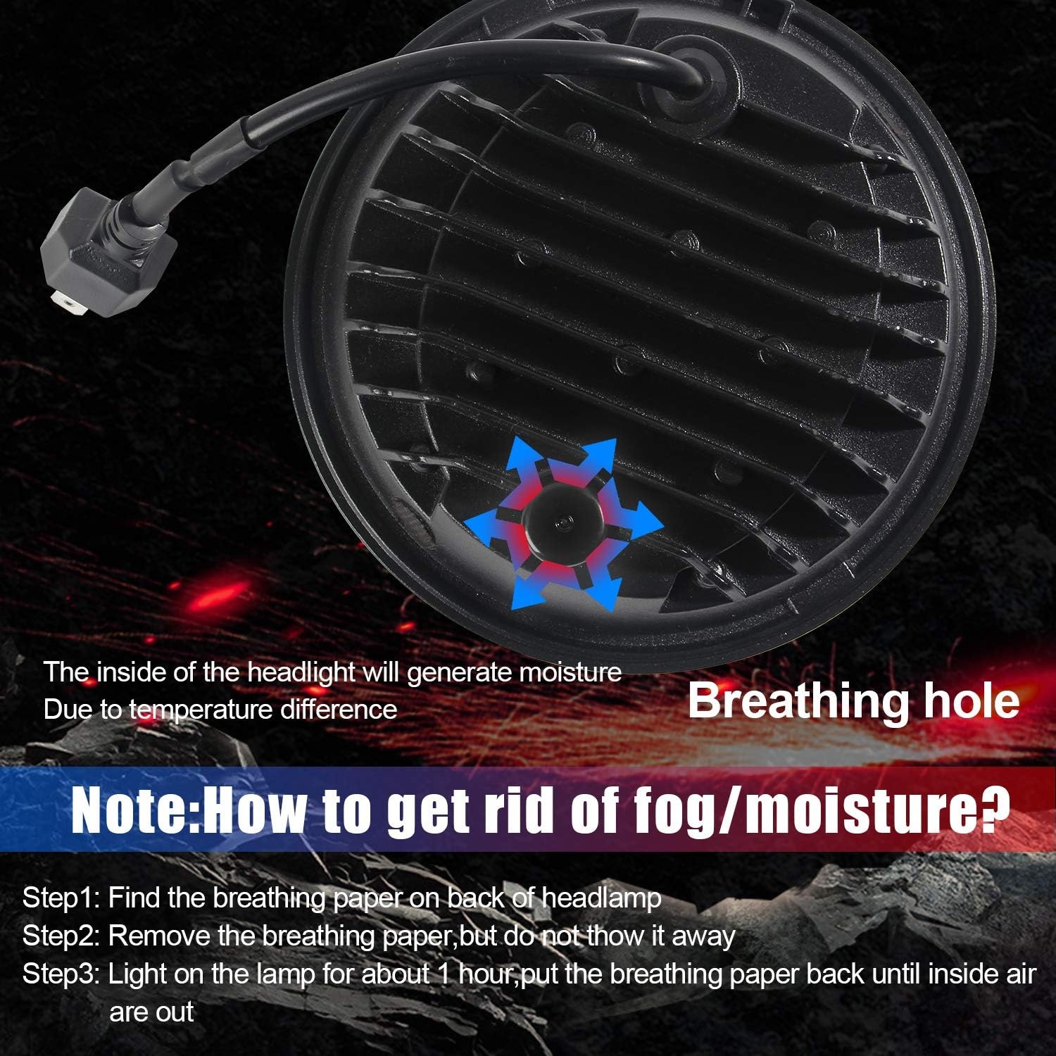 Motorfiets optiek, rond, 14,75 cm, led-koplamp, 200 W, 20.000 lm, 6000 K / 3000 K, dimlicht, 9-30 V, HI LO optische lichtbundel met schakelkabels H4-H13 IP67