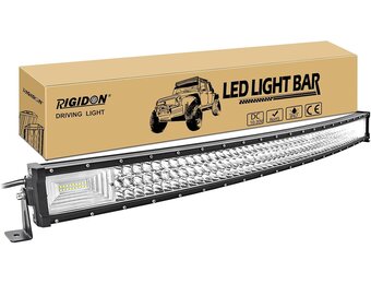 RIGIDON Curved Thin Slim Led Light Bar 42 inch 540W, 7D Tri row 12V 24V Fog Light for Car Off road Truck SUV UTE ATV 4x4, Flood Spot Combo Beam, Waterproof Driving Work Lamp, 6000K White Lighting