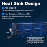 RIGIDON Curved Thin Slim Led Light Bar 42 inch 540W, 7D Tri row 12V 24V Fog Light for Car Off road Truck SUV UTE ATV 4x4, Flood Spot Combo Beam, Waterproof Driving Work Lamp, 6000K White Lighting