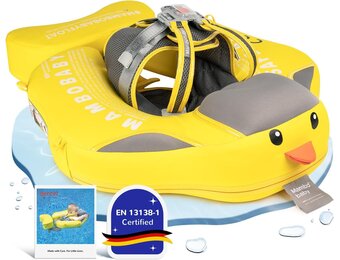 HECCEI Bouee Bebe Mambobaby Flotteur Flottant Non Gonflable pour Enfants, Bouée Bébé en Matériau Doux Idéal pour l'Apprentissage de la Natation pour Bébé de 3 à 24 Mois