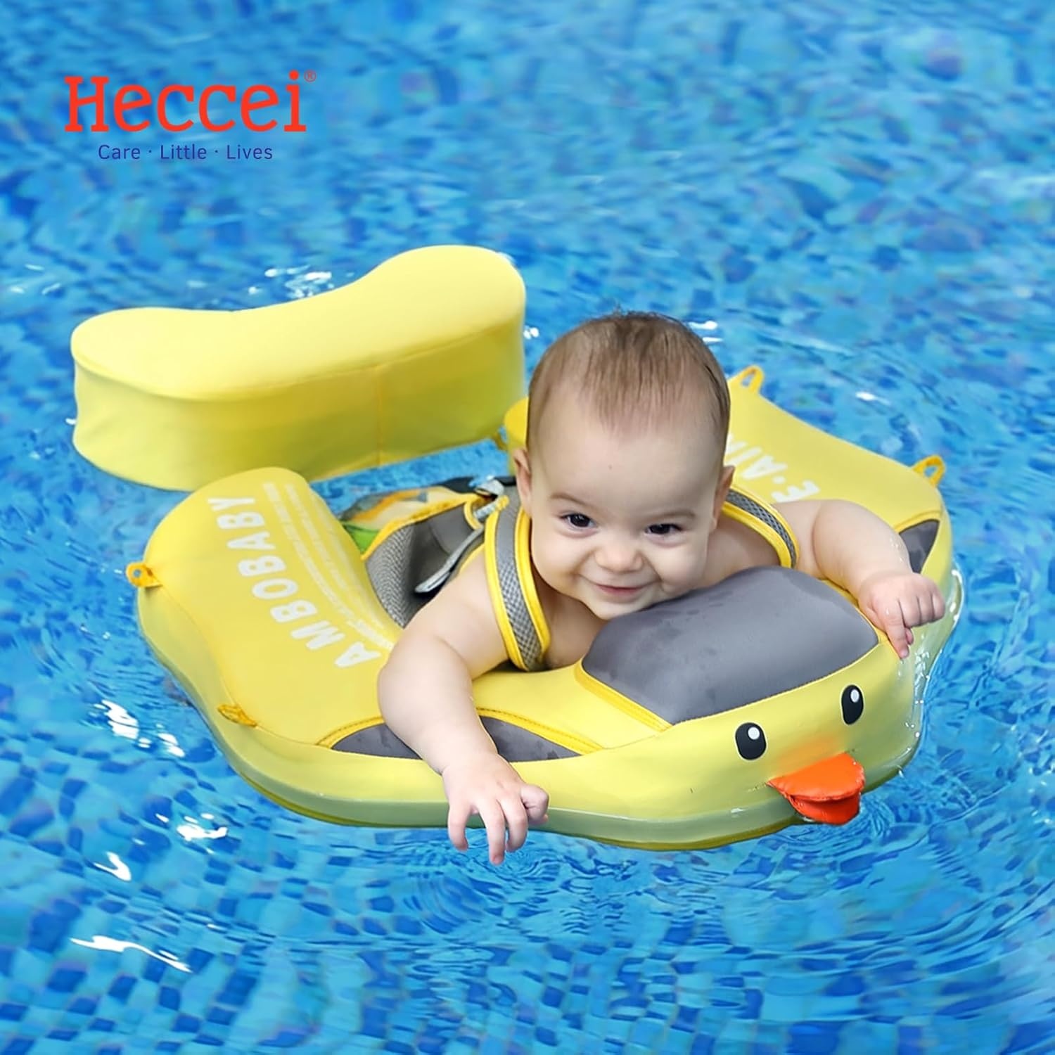 HECCEI Bouee Bebe Mambobaby Flotteur Flottant Non Gonflable pour Enfants, Bouée Bébé en Matériau Doux Idéal pour l'Apprentissage de la Natation pour Bébé de 3 à 24 Mois