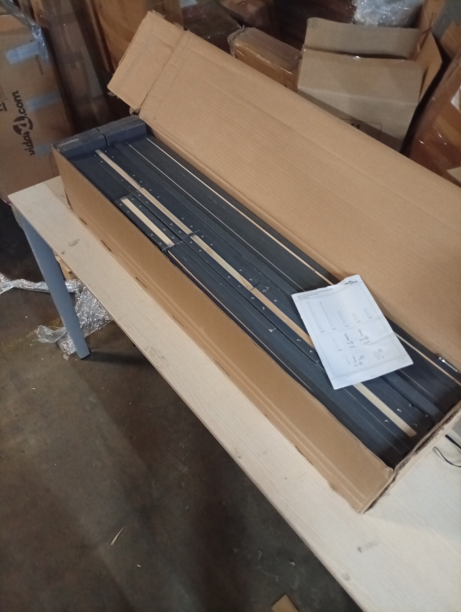 vidaXL Palletbed Grenenhout Grijs 120x200 cm - 67% Korting!