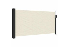 vidaXL Windscherm Uittrekbaar 100x300 cm Crème - 35% Korting!