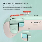 8Bitdo Ultimate 2C Draadloze Controller voor Windows PC en Android, 1000Hz Polling Rate, Hall Effect Joysticks en Hall Triggers, Herinstelbare L4/R4 Bumpers, Turbofunctie (Mint)