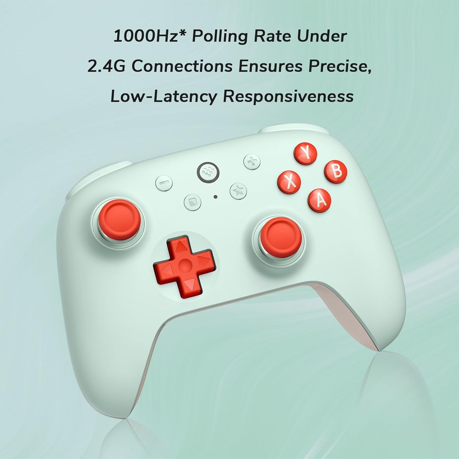 8Bitdo Ultimate 2C Draadloze Controller voor Windows PC en Android, 1000Hz Polling Rate, Hall Effect Joysticks en Hall Triggers, Herinstelbare L4/R4 Bumpers, Turbofunctie (Mint)