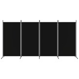 vidaXL Kamerscherm 4-panelen 346x180cm Zwart - 42% Korting!