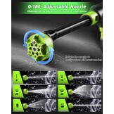 Accu-hogedrukreiniger 120 bar met borstelloze motor, 3 standen instelbaar, mobiele reiniger met 2 4,0 Ah en 6-in-1 mondstuk voor autowassen, tuinreiniging