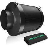 MARS HYDRO Actieve koolfilter, 150 mm, koolstoffilter, geurcontrole met Australische actieve kool, verwisselbare koolstofkern, koolstoffilter voor buisventilator, kweektent, incl. voorfilter