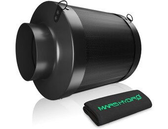 MARS HYDRO Actieve koolfilter, 150 mm, koolstoffilter, geurcontrole met Australische actieve kool, verwisselbare koolstofkern, koolstoffilter voor buisventilator, kweektent, incl. voorfilter