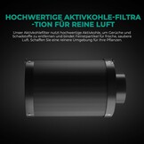 MARS HYDRO Actieve koolfilter, 150 mm, koolstoffilter, geurcontrole met Australische actieve kool, verwisselbare koolstofkern, koolstoffilter voor buisventilator, kweektent, incl. voorfilter