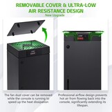 Cooling Fan for Xbox Series X with Automatic Fan Speed Adjustable by Temperature, LED Display, High Performance Cooling,3 Speed 1500/1750/2000RPM (140MM) with RGB LED (Black)