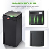 Cooling Fan for Xbox Series X with Automatic Fan Speed Adjustable by Temperature, LED Display, High Performance Cooling,3 Speed 1500/1750/2000RPM (140MM) with RGB LED (Black)