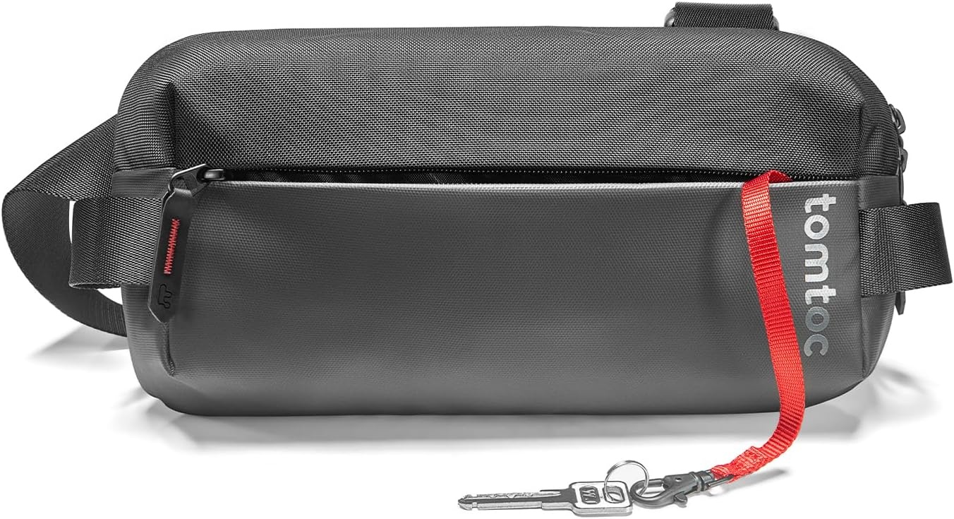 tomtoc Compact Sling Bag, 4L Minimalistische Borsttas Schoudertas voor Mannen en Vrouwen, Waterafstotende Lichtgewicht Kleine Crossbody Schoudertas voor Vrije Tijd, Reizen