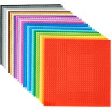 Strictly Briks - Klassieke stapelbare bouwplaten - 100% compatibel met alle grote merken - om torens, tafels en meer mee te bouwen! - 24 stuks - 24 kleuren - 25,5 x 25,5 cm