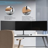 PUTORSEN Desktop PC Monitor voor 3 LED LCD schermen van 13 "-27" – Clamp Uitgerust met maximale belasting 7 kg per monitor