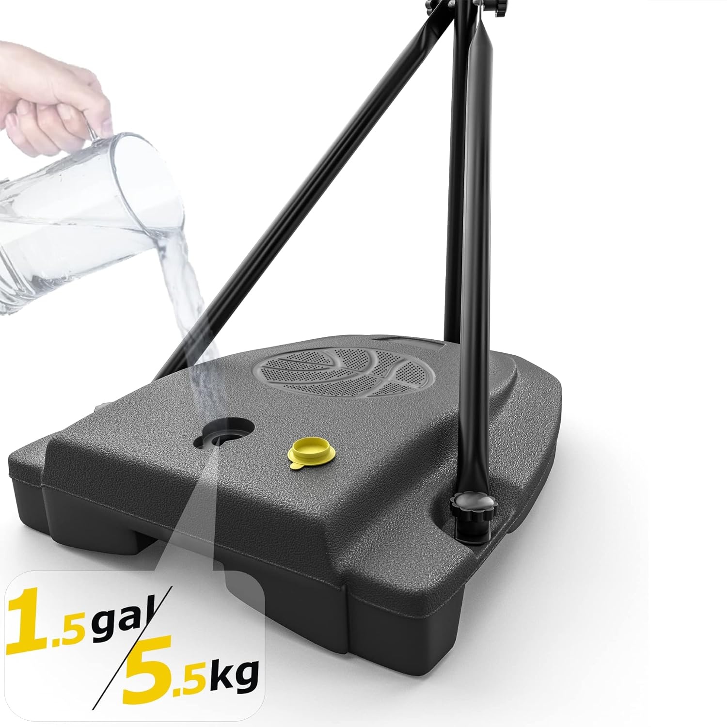 Basketbalkorf met standaard, 110-190 cm, in hoogte verstelbaar, outdoor- en indoorspeelgoed voor kinderen