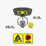 Basketbalkorf met standaard, 110-190 cm, in hoogte verstelbaar, outdoor- en indoorspeelgoed voor kinderen