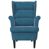 vidaXL Fauteuil fluweel blauw