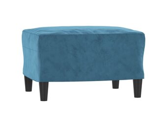 VidaXL Voetenbank Blauw Fluweel (60x50x41 cm) - 35% Korting