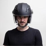 Westt Jethelm Motorradhelm mit Visier und Sonnenblende, ECE 22.06 Zertifiziert, Leichter Open-Face Helm für Roller, Moped, Mofa, Chopper – Damen & Herren