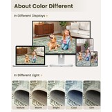 HOMFINE Vintage Rug - Living Room Rug Bedroom Rug Washable Rugs Dining Rug Short Pile Outdoor Rug Fluffy Non-Slip Carpet 240 x 340 cm Vegetable