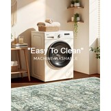 HOMFINE Vintage Rug - Living Room Rug Bedroom Rug Washable Rugs Dining Rug Short Pile Outdoor Rug Fluffy Non-Slip Carpet 240 x 340 cm Vegetable