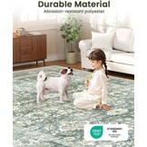 HOMFINE Vintage Rug - Living Room Rug Bedroom Rug Washable Rugs Dining Rug Short Pile Outdoor Rug Fluffy Non-Slip Carpet 240 x 340 cm Vegetable