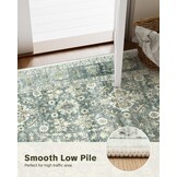 HOMFINE Vintage Rug - Living Room Rug Bedroom Rug Washable Rugs Dining Rug Short Pile Outdoor Rug Fluffy Non-Slip Carpet 240 x 340 cm Vegetable