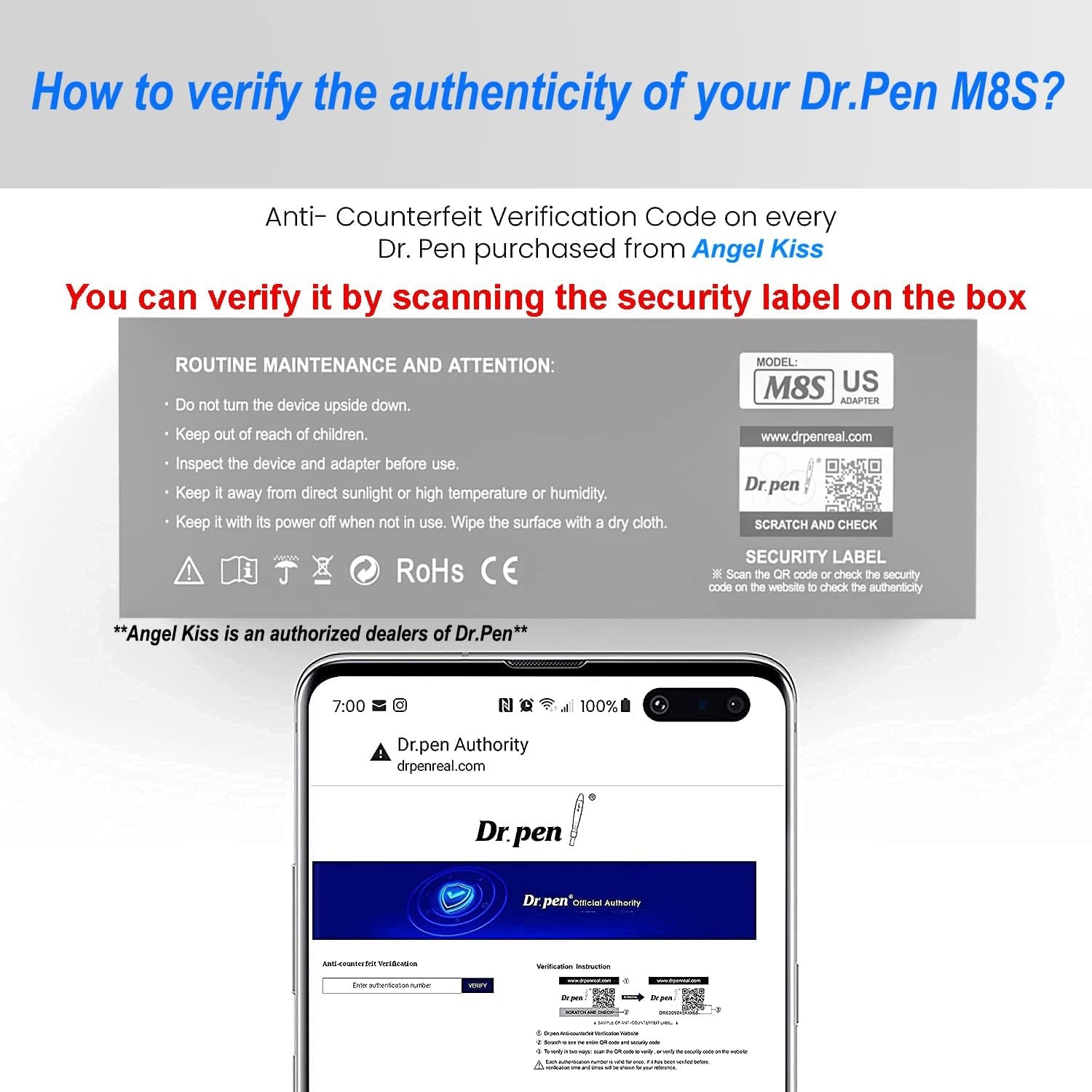 Dr. pen Ultima M8S Microneedling Pen - Professional Wireless Derma Pen with 9 Replacement Cartridges