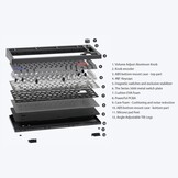 DrunkDeer A75 Rapid Trigger Magnetic Switch Gaming Keyboard 82 Keys PBT Keycap OEM Profile Double Shot USB Wired Compact 75% Layout, White