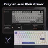 DrunkDeer A75 Rapid Trigger Magnetic Switch Gaming Keyboard 82 Keys PBT Keycap OEM Profile Double Shot USB Wired Compact 75% Layout, White
