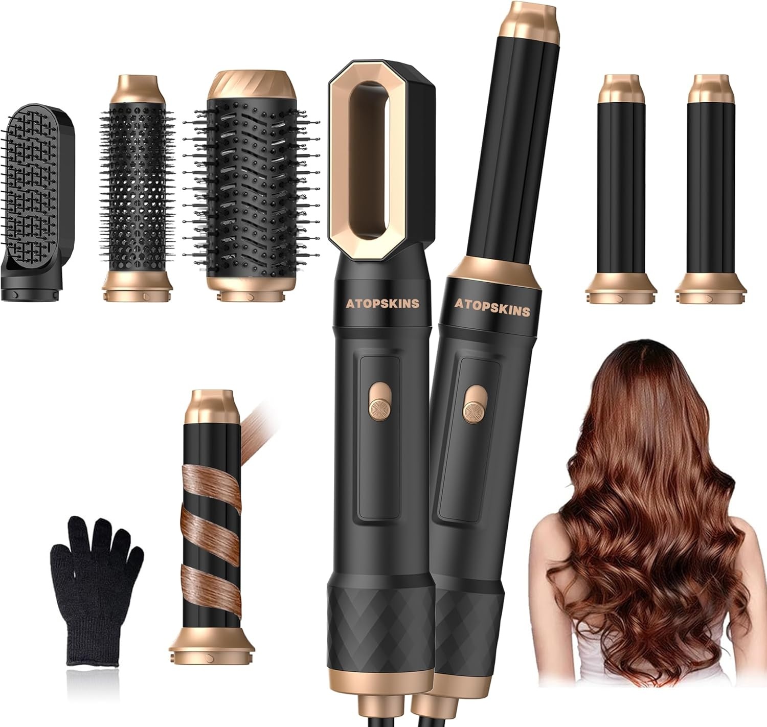 Pro Airstyler Hot Air Brush 6-in-1 Hair Styling Set