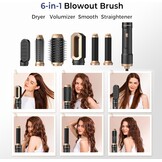 Pro Airstyler Hot Air Brush 6-in-1 Hair Styling Set
