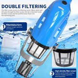 2025 Zwembadzuiger met Accu, Zwembadreiniger Draadloze met Telescopische Staaf, Elektrische Zwembadstofzuiger, Handstofzuiger voor Zwembaden, Spa's, Bubbelbaden, Blauw