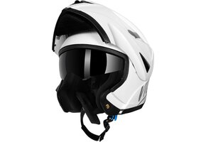 Westt Torque Dames Motorhelm - Flip-up, Dubbel Vizier - 30% Korting - XL Wit