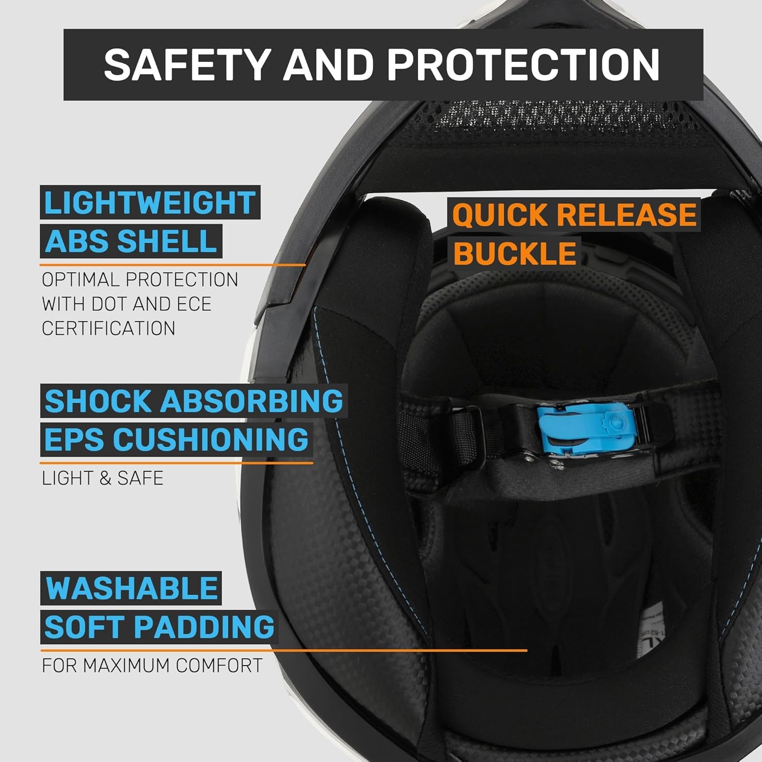 Westt Motorcycle Helmets for Women - Full Face Motorcycle Helmet Liftable Chin - Motorcycle Dirtbike Helmets Dual Visor DOT Approved(XL/White Torque)